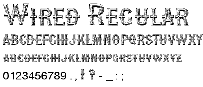 WIRED Regular font